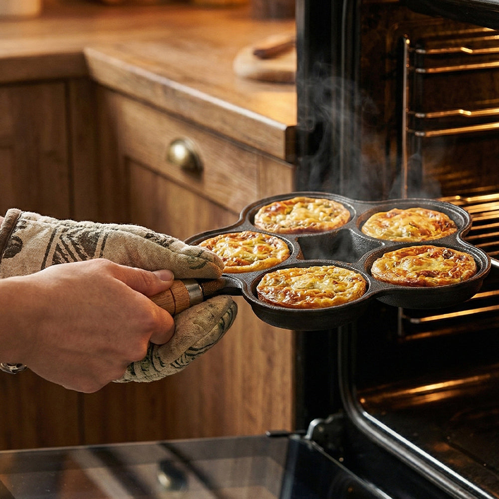 Non-stick 6-hole Cast Iron Egg Frying Pan