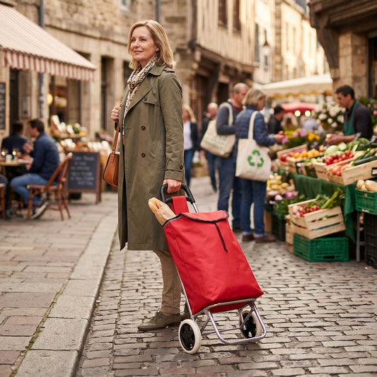 Portable 2-Wheel Shopping Trolley