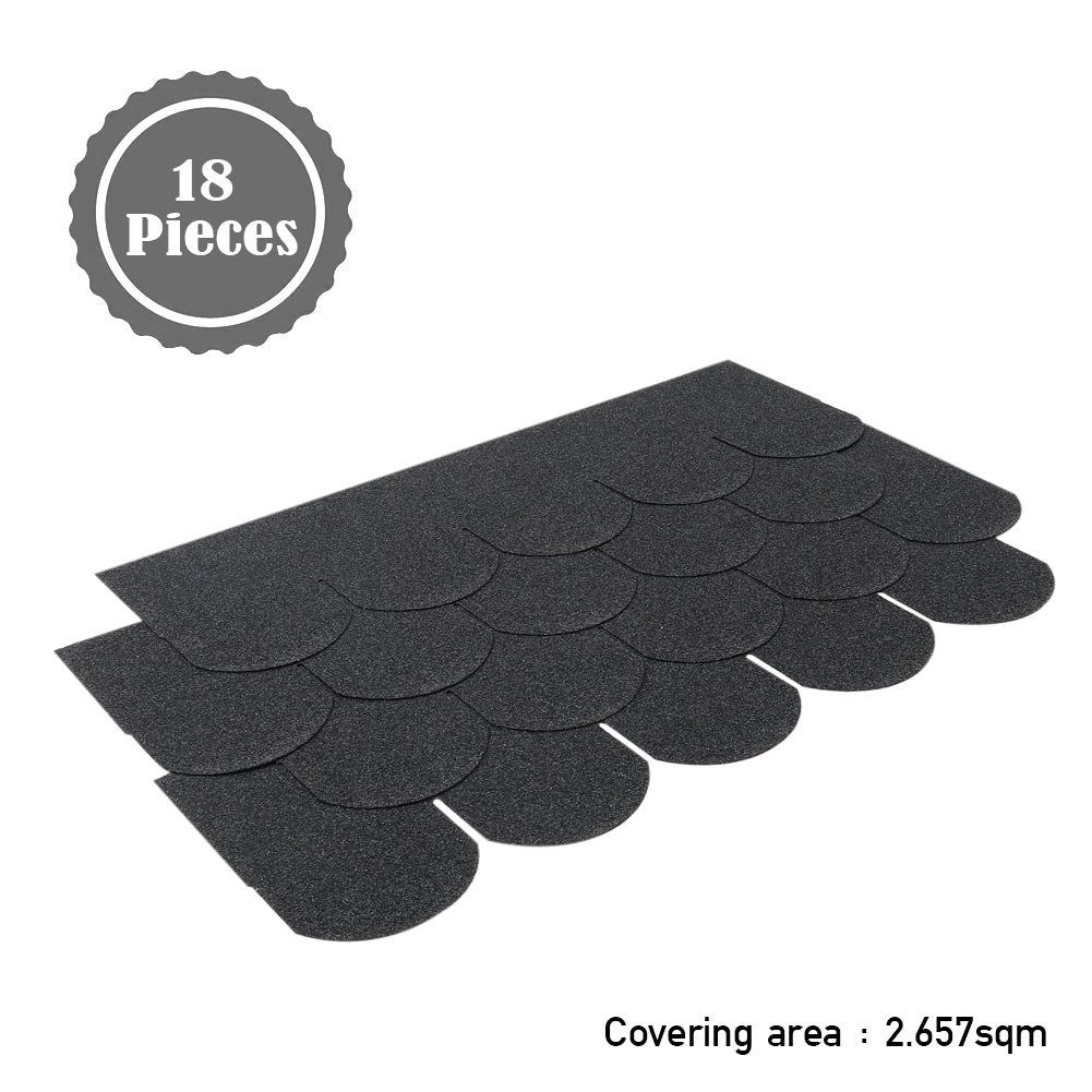 18Pcs Self-Adhesive Fish-Scale Asphalt Shingles Bitumen Roofing