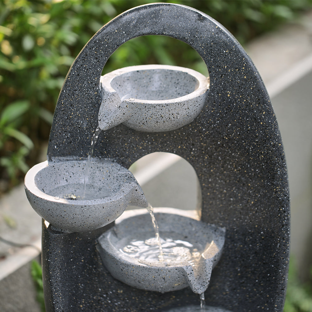 4-Tier Cascading Garden Water Feature