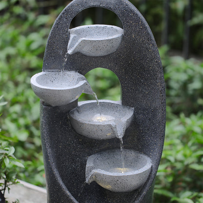 4-Tier Cascading Garden Water Feature