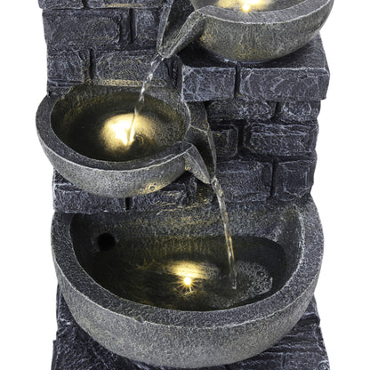 Rustic Solar LED Water Fountain