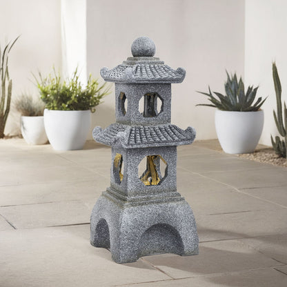 Pagoda Solar Garden Fountain