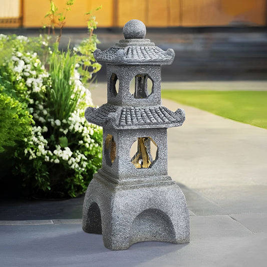 Pagoda Solar Garden Fountain