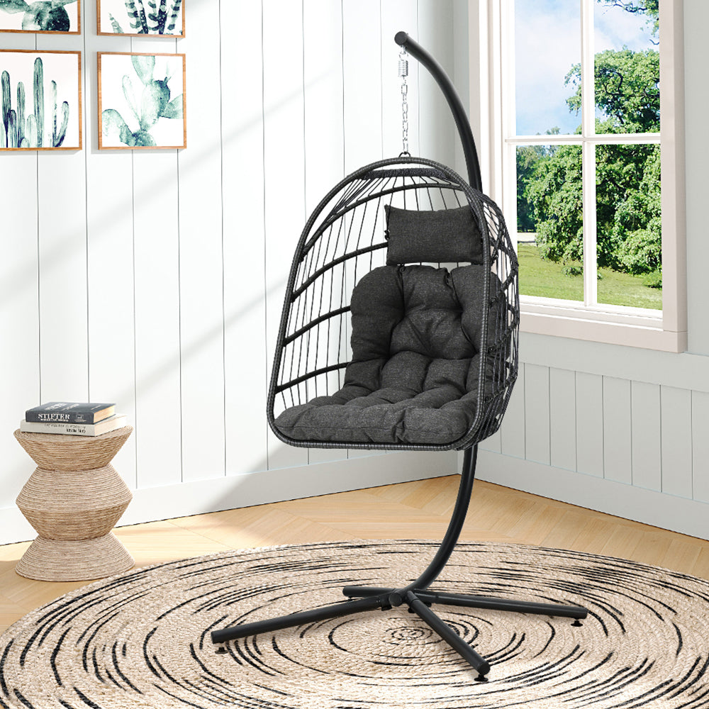 Hanging Chair with Stand and Cushion