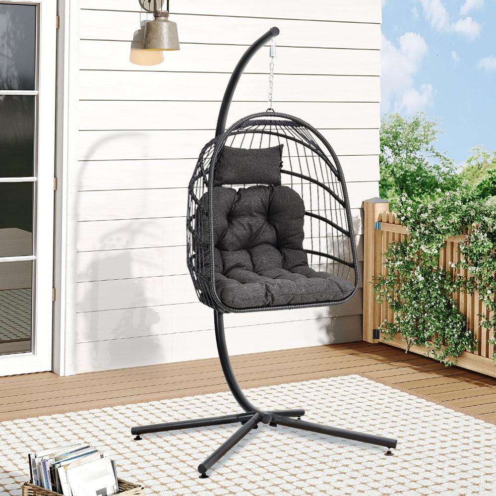Hanging Chair with Stand and Cushion