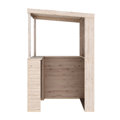 140CM Wide Solid Wood Garden Pub Bar Shed