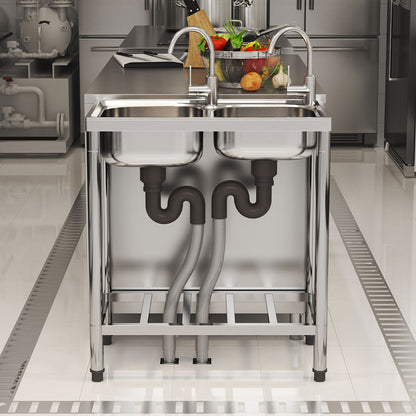 Two Compartment Stainless Steel Sink