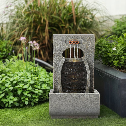 43CM Height Garden Cascading Water Fountain with LED Light