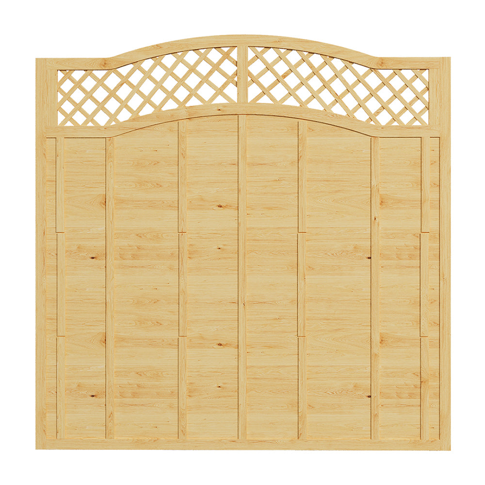6x6ft Lattice Top Wooden Garden Fence Panel