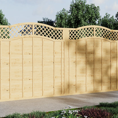 6x6ft Lattice Top Wooden Garden Fence Panel