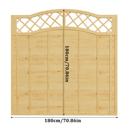 6x6ft Lattice Top Wooden Garden Fence Panel