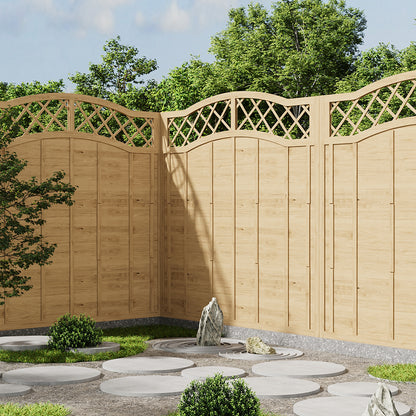 6x6ft Lattice Top Wooden Garden Fence Panel