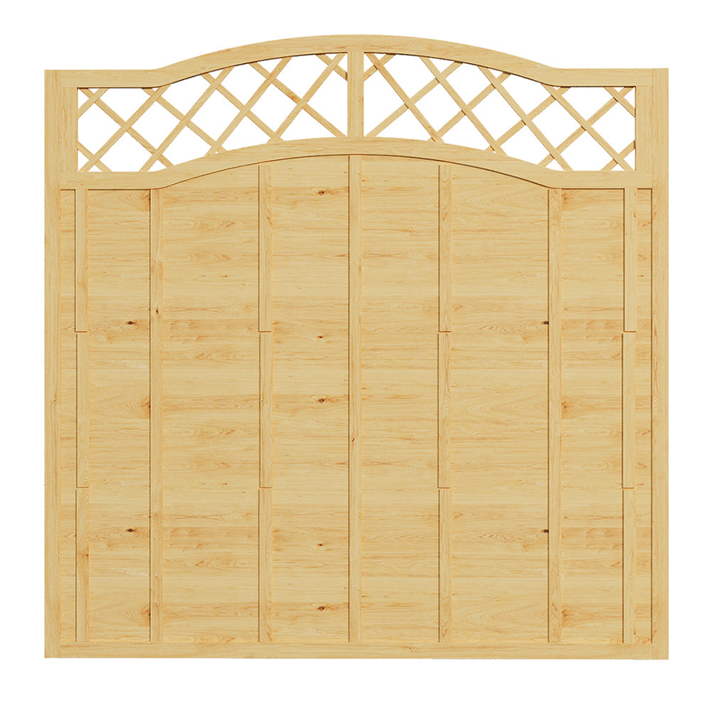 6x6ft Lattice Top Wooden Garden Fence Panel