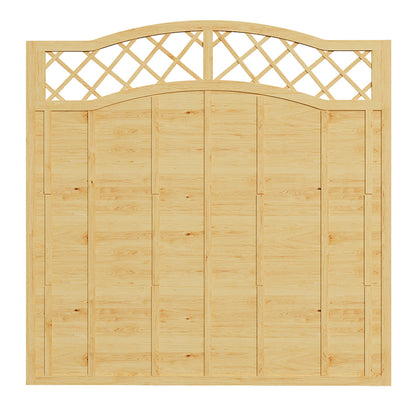 6x6ft Lattice Top Wooden Garden Fence Panel