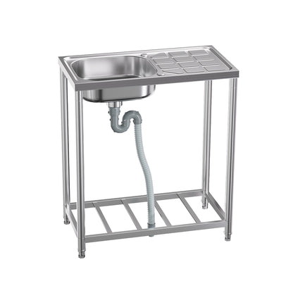 Industrial Stainless Steel Wash Sink with Drainboard