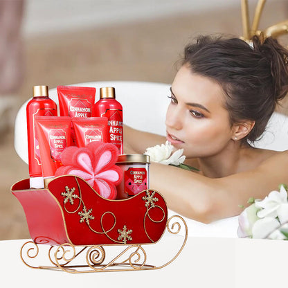 8 Piece Cinnamon Apple Spice Bath and Spa Gift Set