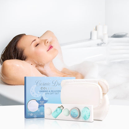 6Pcs Luxury Spa Bath Gift Set with Bathtub Pillow