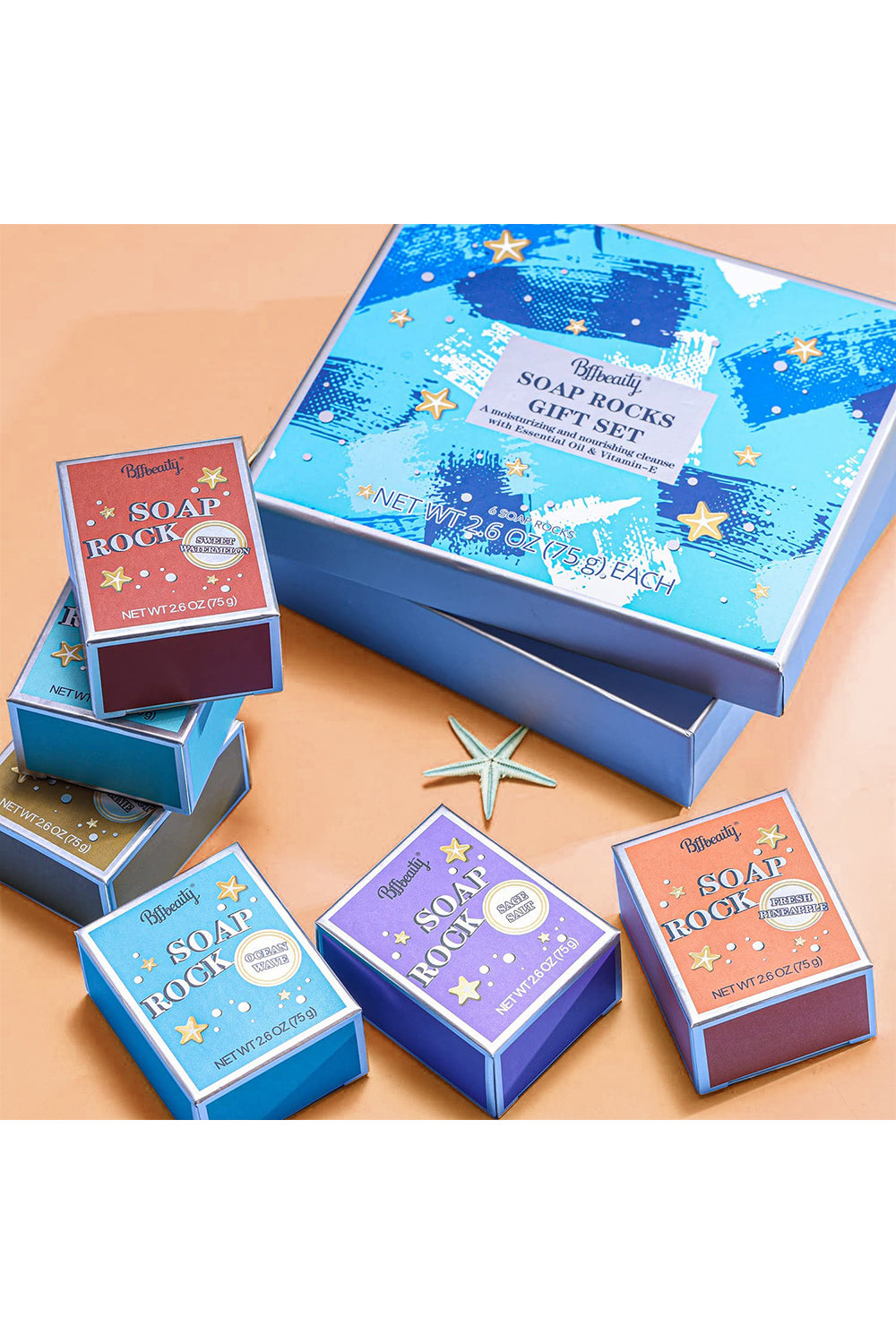 6Pcs Hand Soap Bar Set Garden Sanctuary