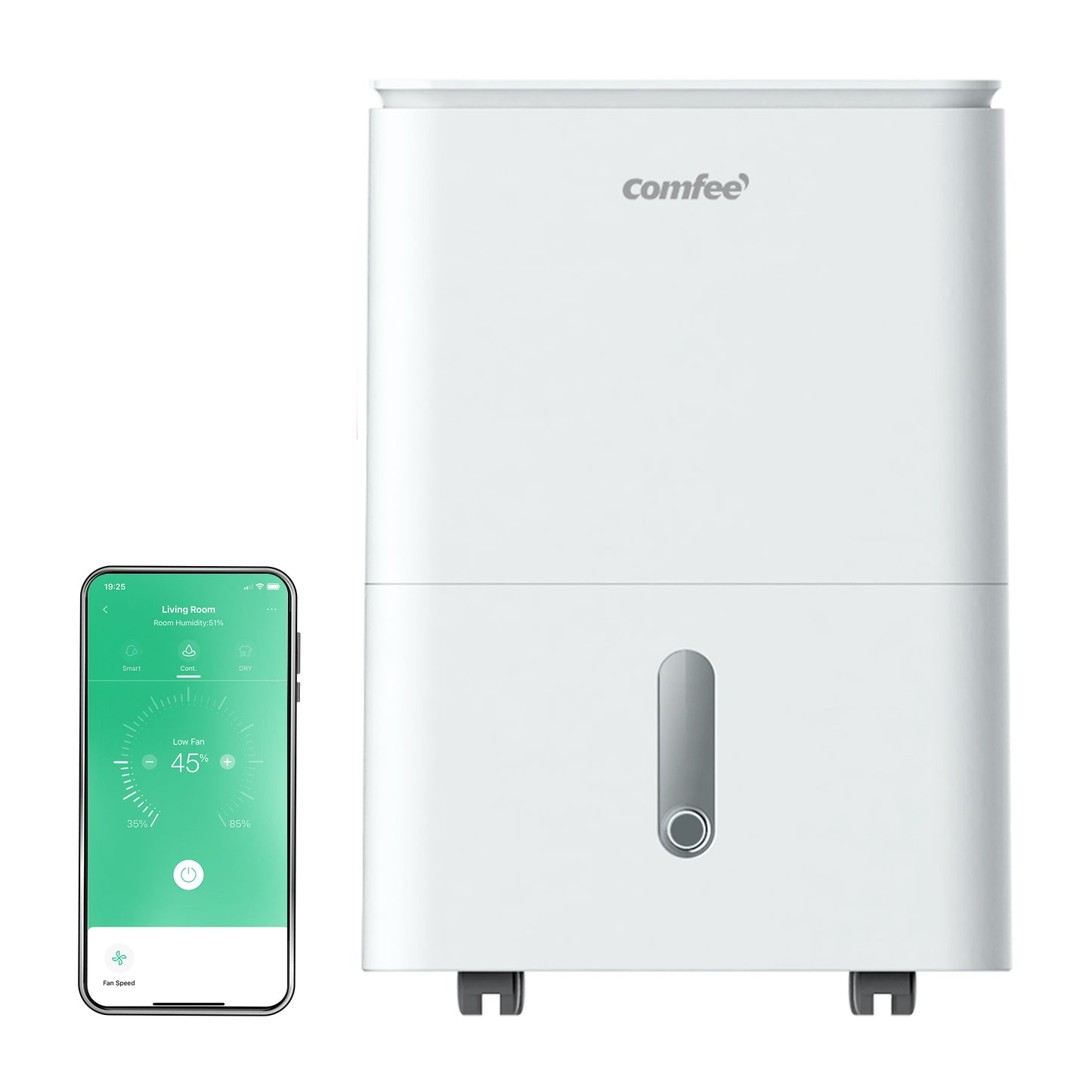 COMFEE' Easy Dry 20L/DAY Dehumidifier for Home with 3L Water Tank