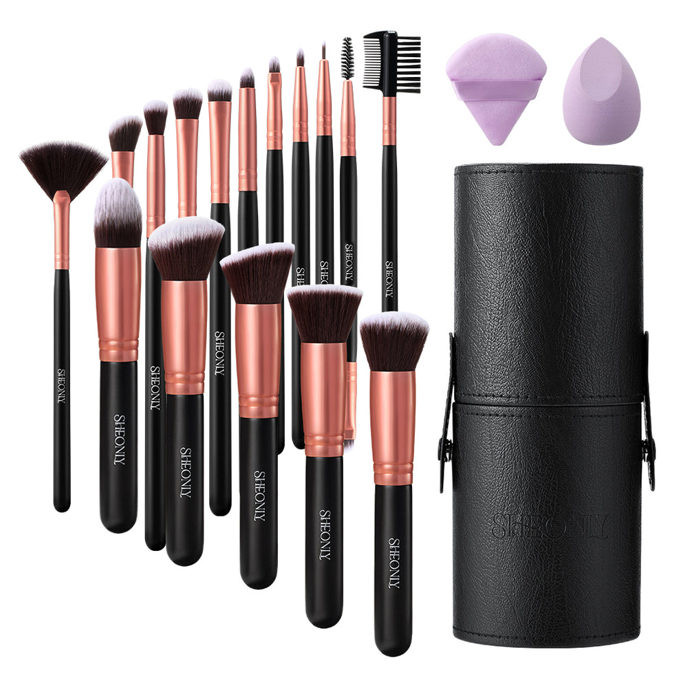 Sheonly Professional Makeup Brush Set 16 Pcs Garden Sanctuary