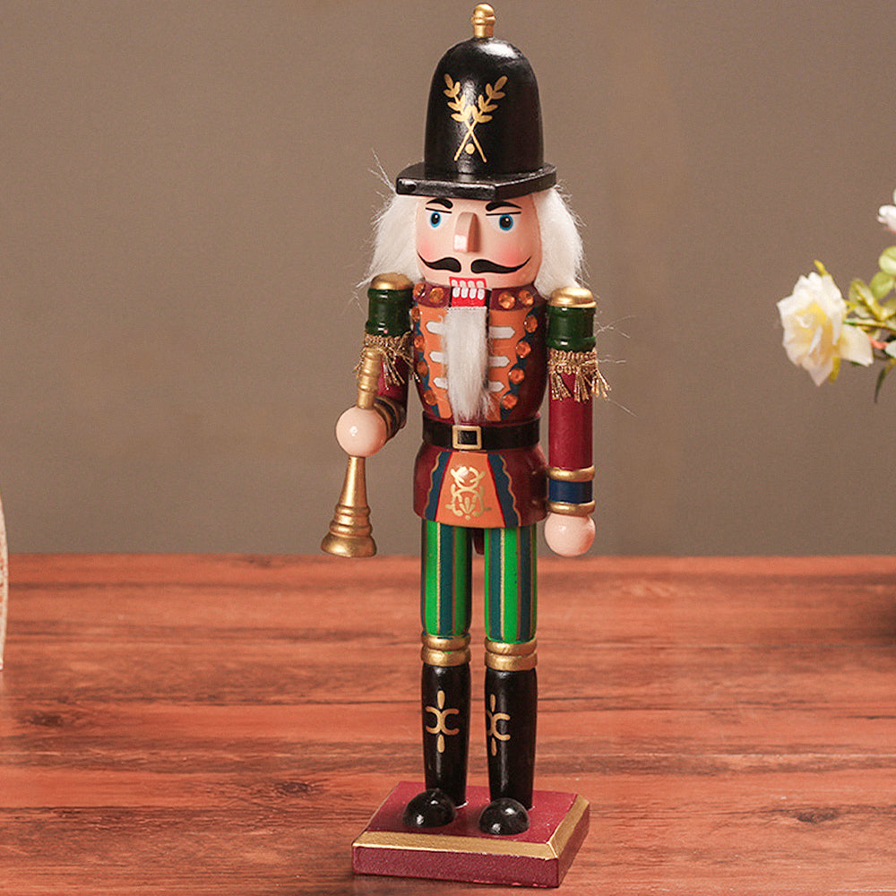 Wooden Nutcracker Soldier Figurine Christmas Ornament