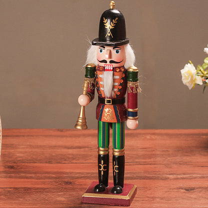 Wooden Nutcracker Soldier Figurine Christmas Ornament