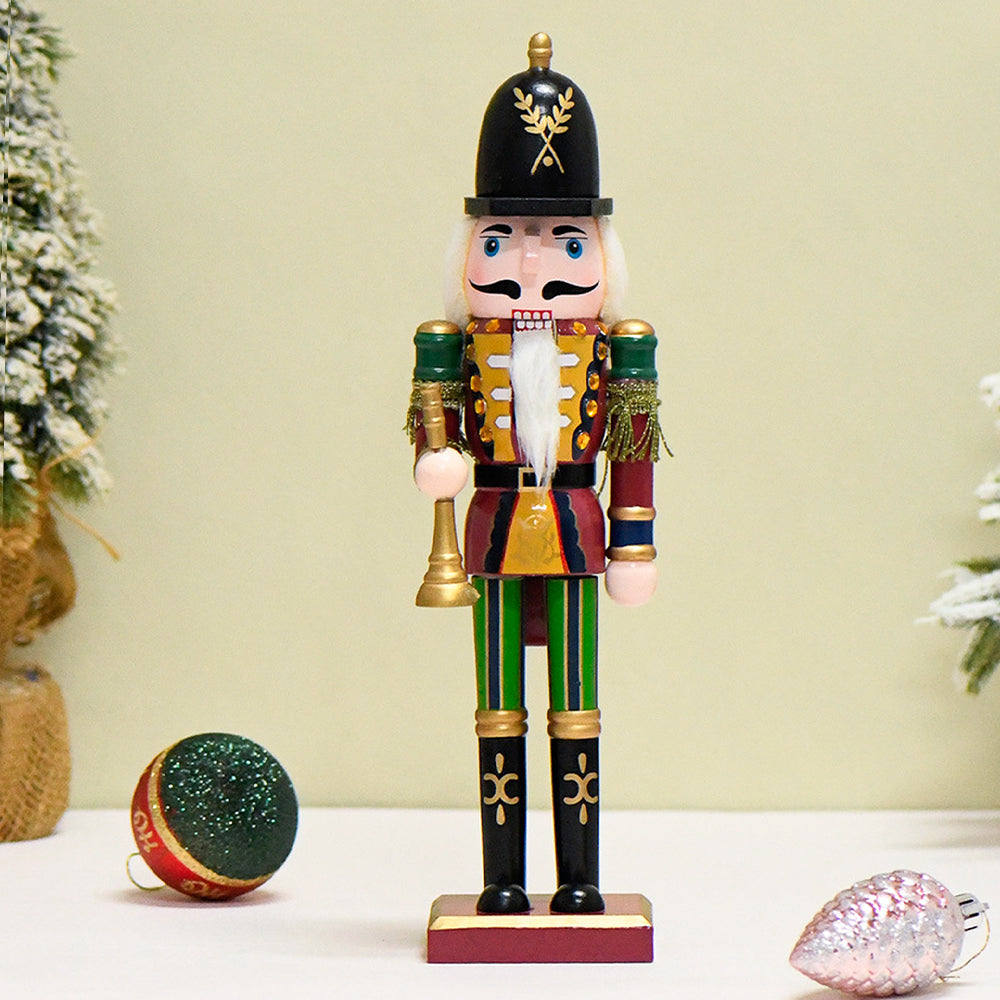Wooden Nutcracker Soldier Figurine Christmas Ornament