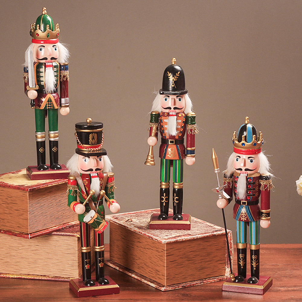 Wooden Nutcracker Soldier Figurine Christmas Ornament