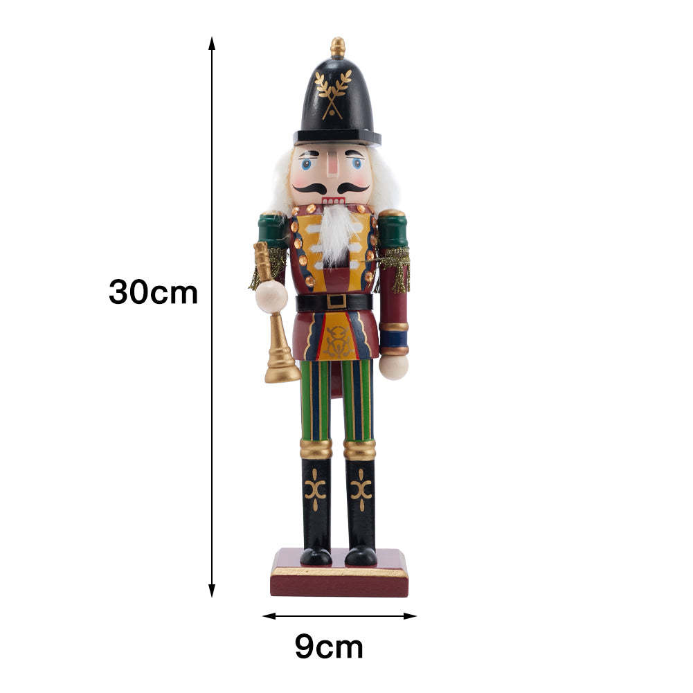 Wooden Nutcracker Soldier Figurine Christmas Ornament