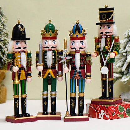 Wooden Nutcracker Soldier Figurine Christmas Ornament