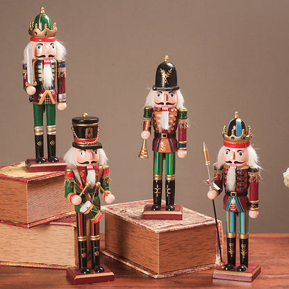 Wooden Nutcracker Soldier Figurine Christmas Ornament