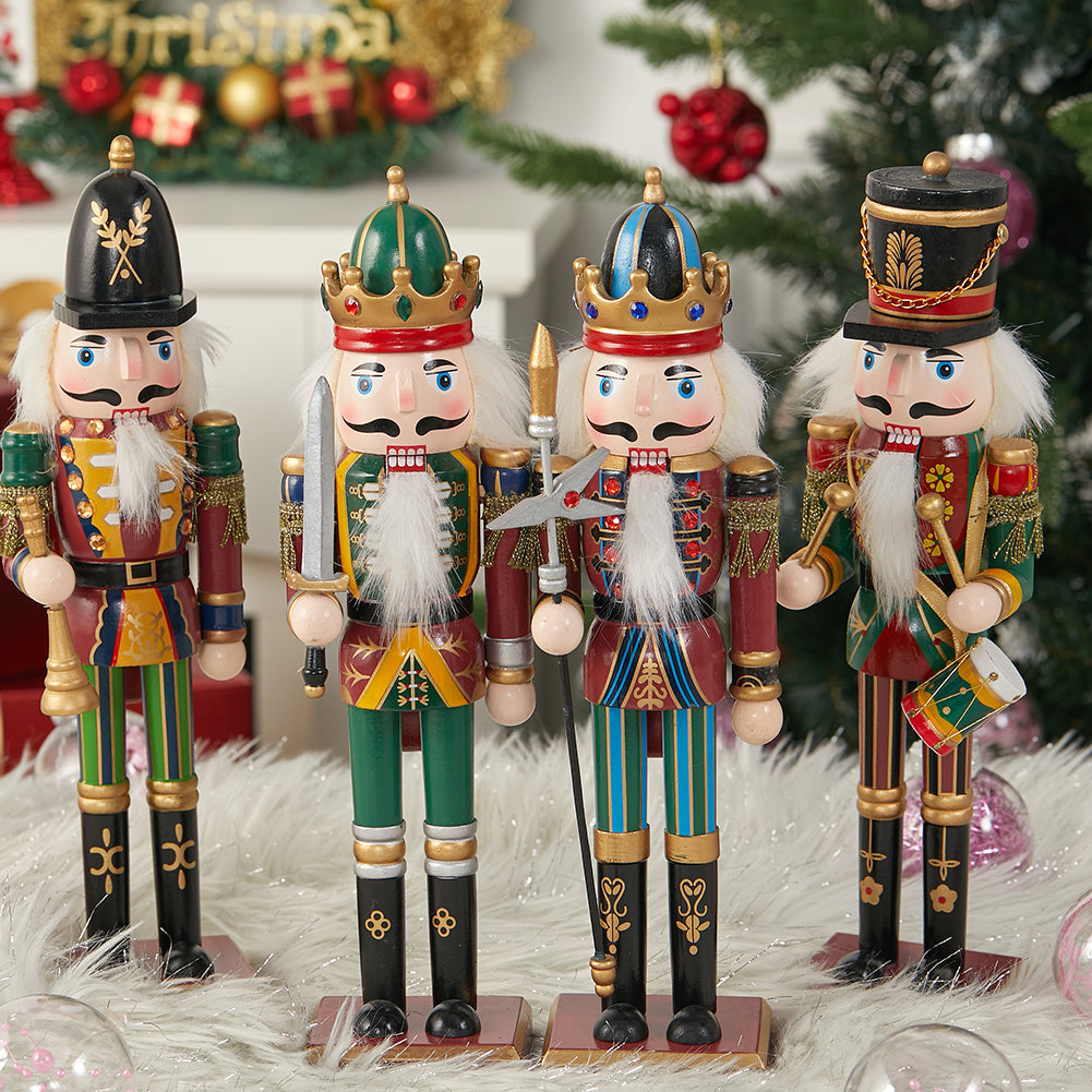 Wooden Nutcracker Soldier Figurine Christmas Ornament
