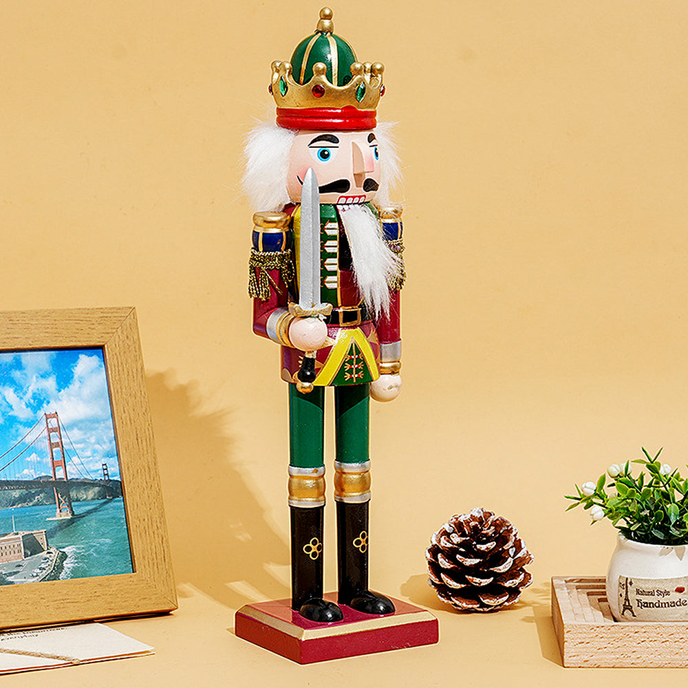Wooden Nutcracker Soldier Figurine Christmas Ornament