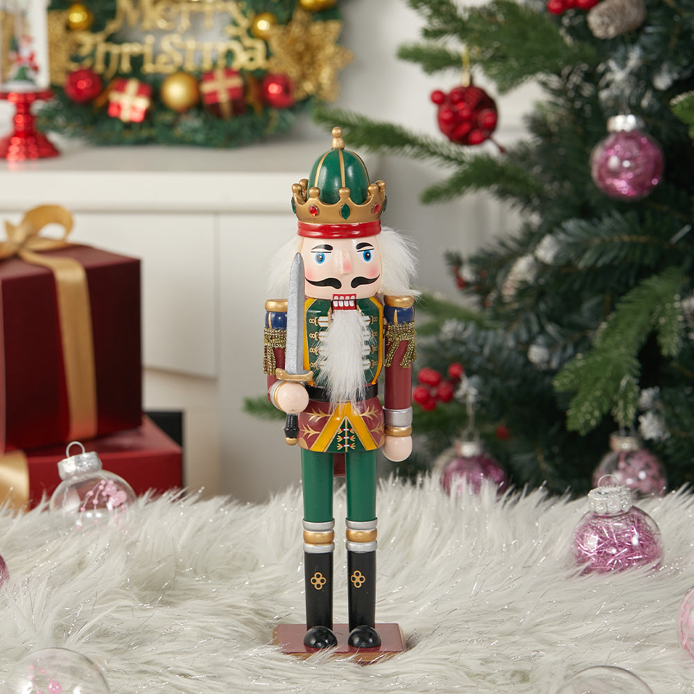 Wooden Nutcracker Soldier Figurine Christmas Ornament