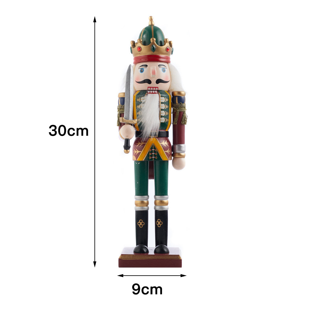 Wooden Nutcracker Soldier Figurine Christmas Ornament