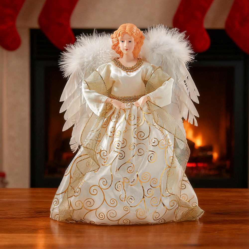 Angel Christmas Tree Topper with Multi LED Lights Home Decor