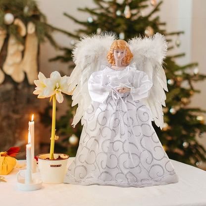 Angel Christmas Tree Topper with LED Lights Home Decor