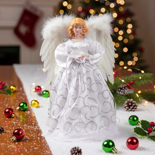 Angel Christmas Tree Topper with LED Lights Home Decor