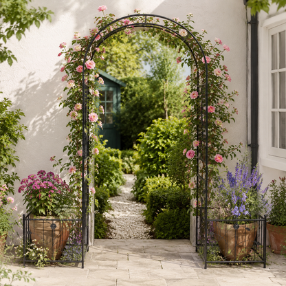 200cm Garden Arch with Planter Boxes
