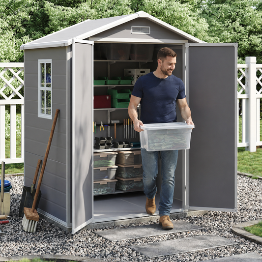 181CM Wide Plastic Garden Storage Shed