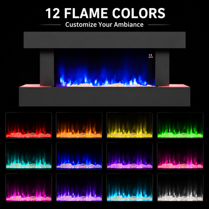 52inch Wall Mounted Electric Fireplace with Remote Control