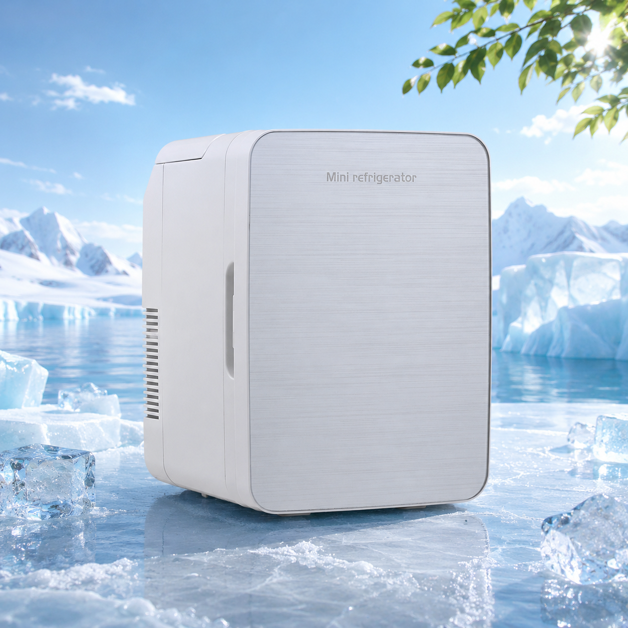 White 10L Dual-Use Mini Refrigerator