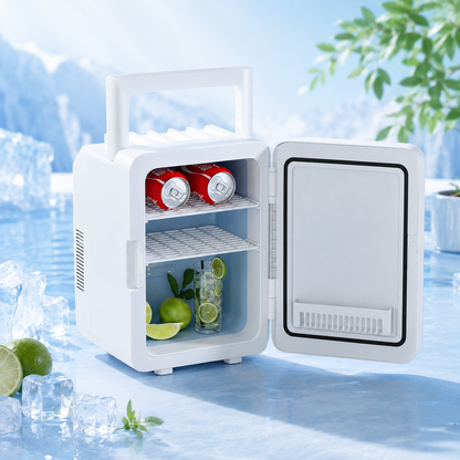 White 10L Dual-Use Mini Refrigerator