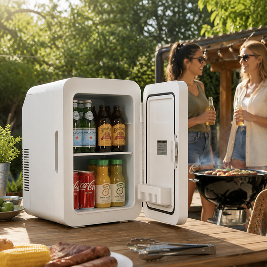 White 10L Dual-Use Mini Refrigerator