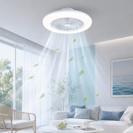 Round Acrylic LED Ceiling Light Fan with Remote Control