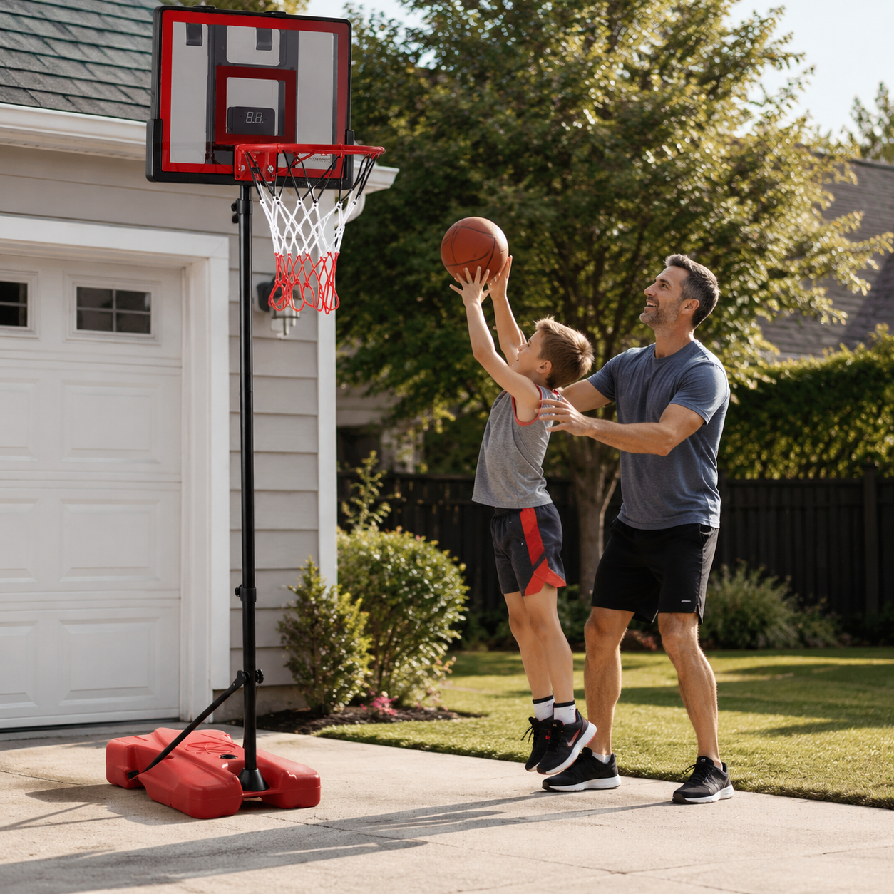 Basketball Backboard Set with Adjustable Height