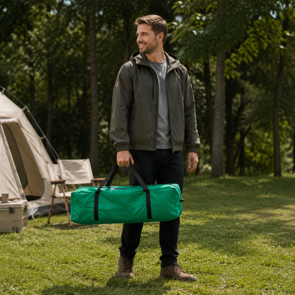 Portable Camping Tent with Detachable Top Cover