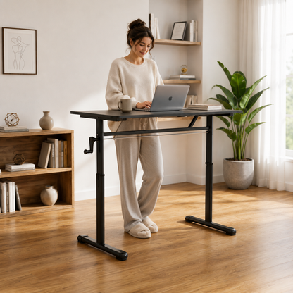 Adjustable Sit-Stand Desk for Home Office