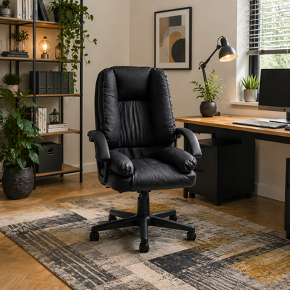 Height-Adjustable Reclining Office Chair